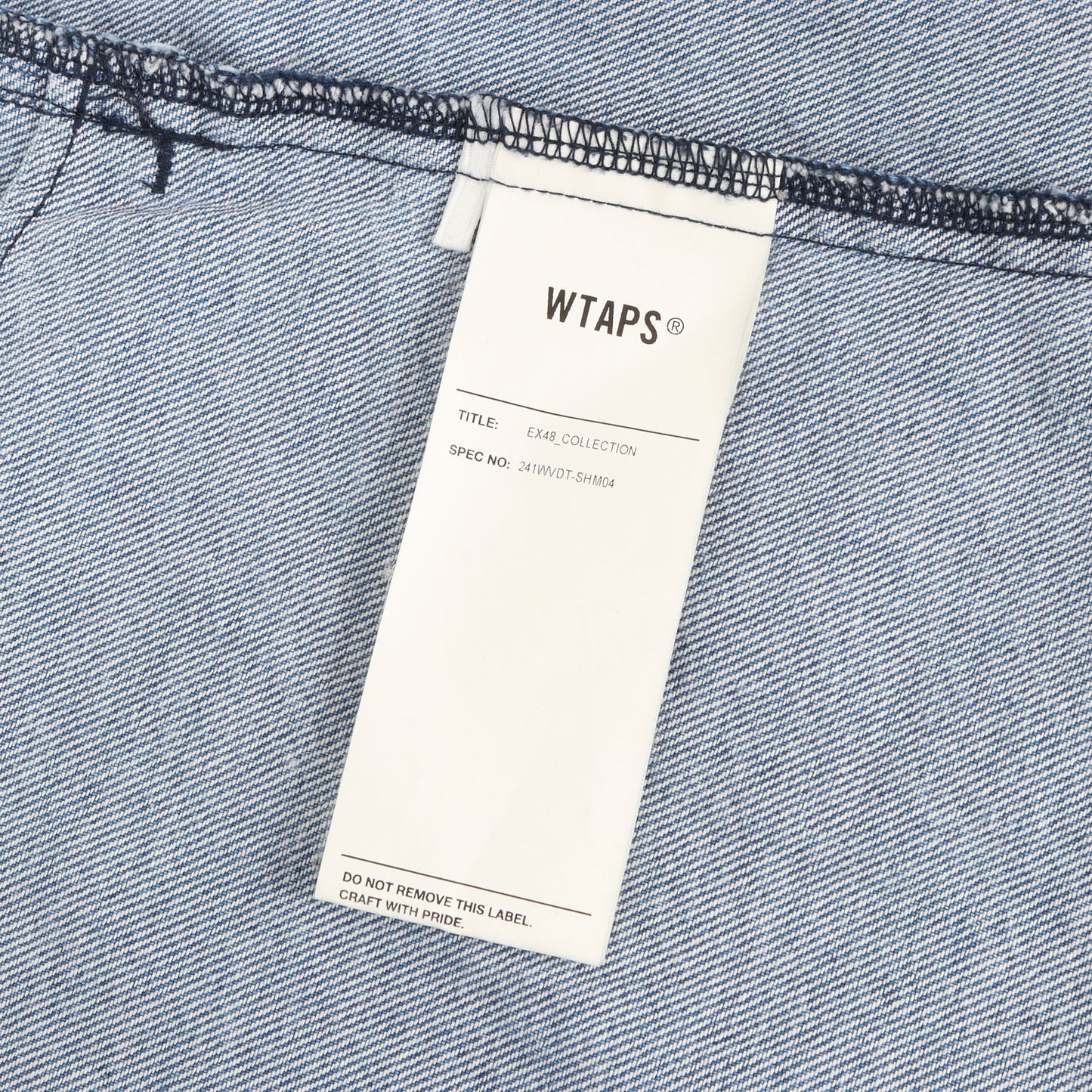 24SS オーバーサイズ ウォッシュド デニムシャツ(WCPO 02 / LS / COTTON. DENIM)