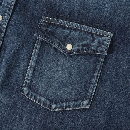 25SS ヴィンテージ加工 ウエスタン デニムシャツ(SOCIAL SCULPTURE SHIRT DMGD)