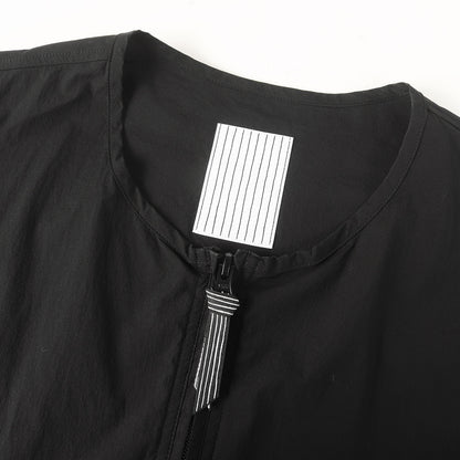 23SS ストレッチナイロン ハーフジップ プルオーバー 半袖シャツ(HALF ZIP NYLON SHIRT)