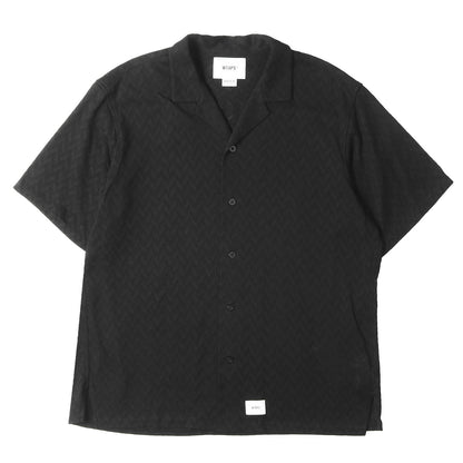 25SS メッシュ ヘリンボーンジャガード オープンカラー 半袖シャツ(TXT / SS / CTPL. HERRINGBONE. TEXTILE)