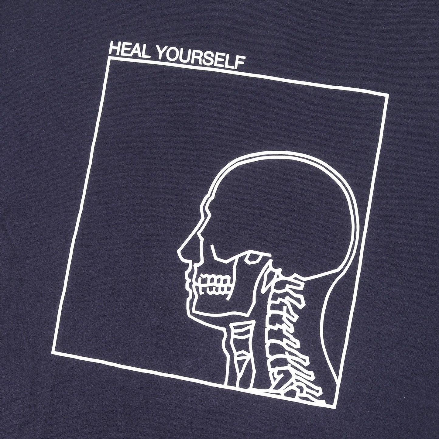 HEAL YOURSELF スカル プリント Tシャツ