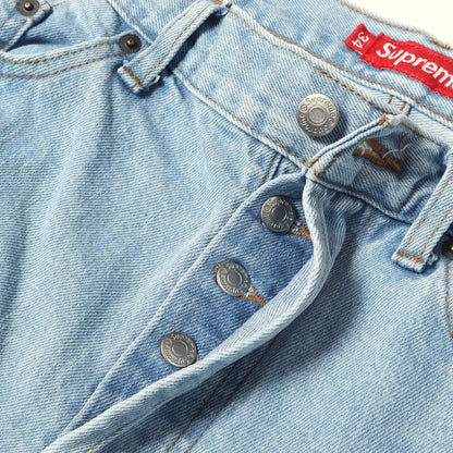 ストーンウォッシュ加工 スリム デニムパンツ (Stone Washed Slim Jean)