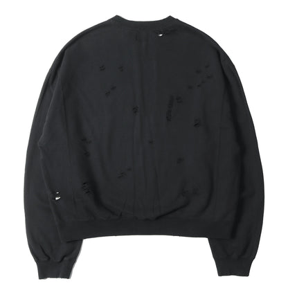 24AW ダメージ加工 オーバーサイズ スウェット(Sabotage)