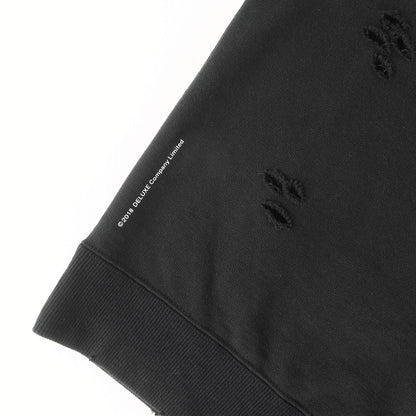 24AW ダメージ加工 オーバーサイズ スウェット(Sabotage)