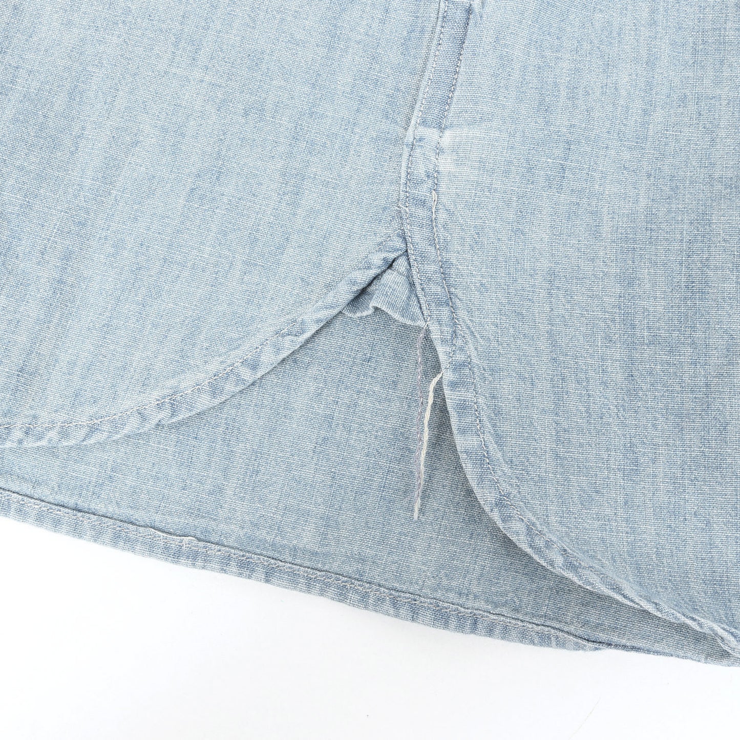 [著名人着用 近年モデル] ヴィンテージ加工 シャンブレー ワークシャツ
