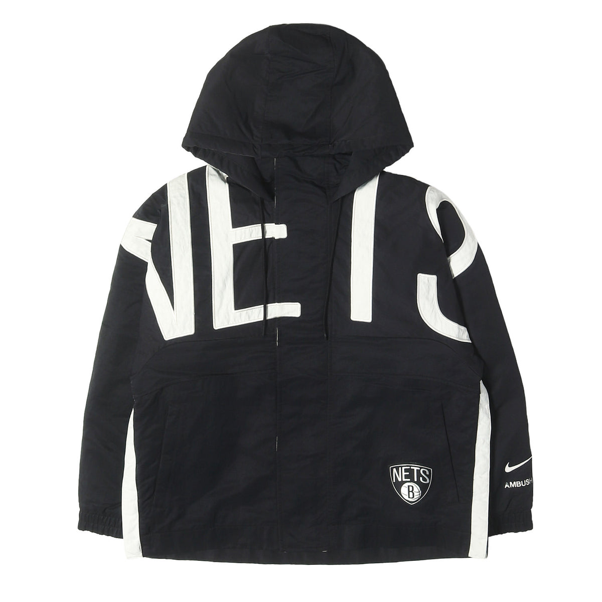 20AW ×NIKE ×NBA ブルックリン・ネッツ 裏地キルティング フーデッド ジャケット