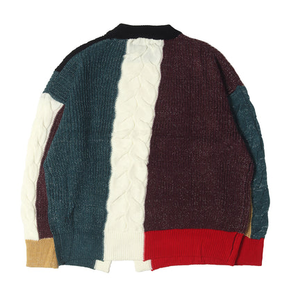 マルチパネル クルーネック ニット セーター(Multi Panel Gauge Knit)