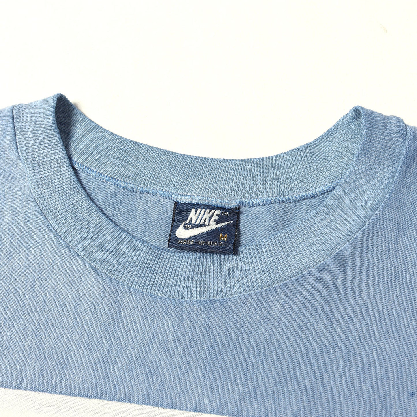 [希少 紺タグ] 80s スウッシュロゴ プリント 7分袖 フットボール Tシャツ USA製
