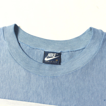 [希少 紺タグ] 80s スウッシュロゴ プリント 7分袖 フットボール Tシャツ USA製