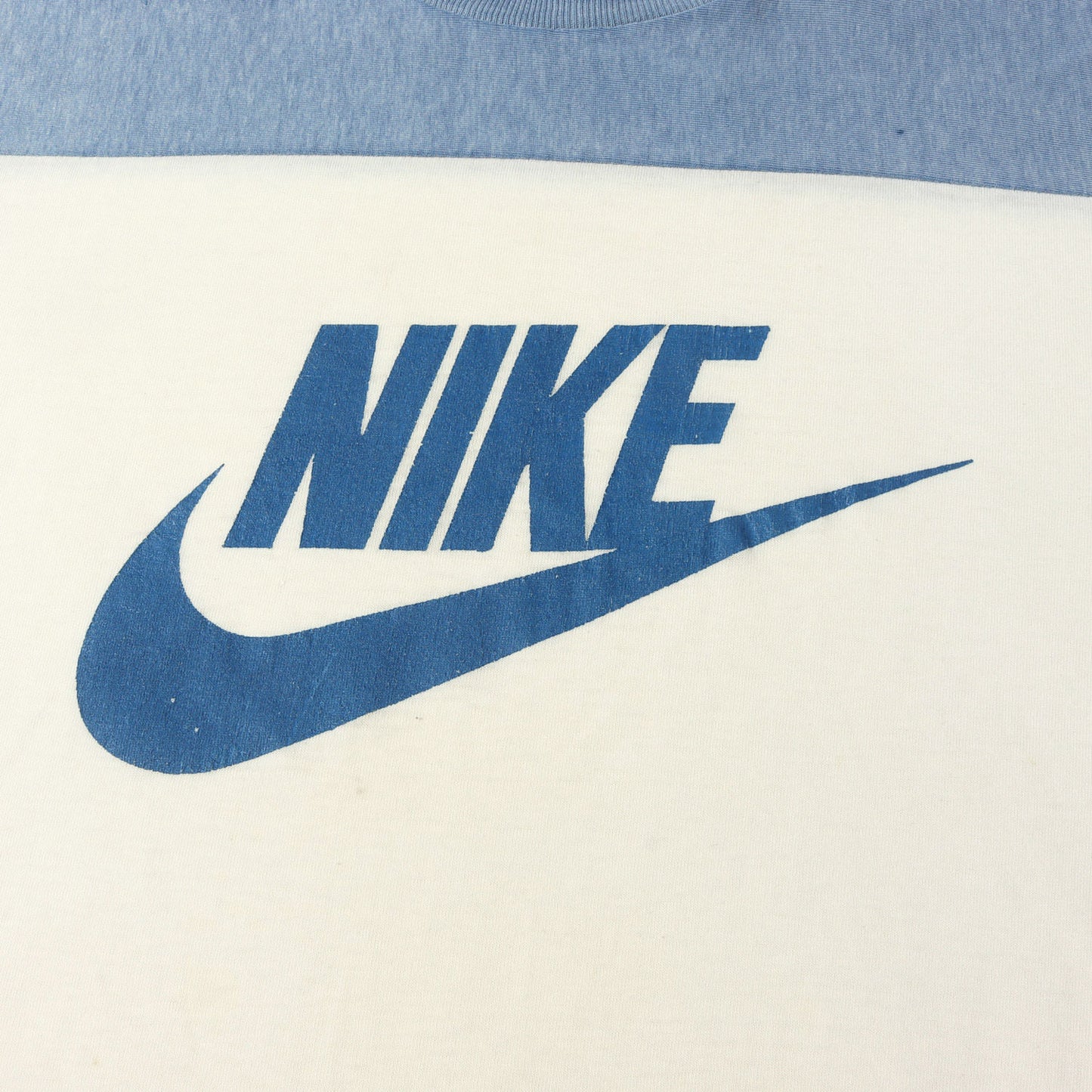 [希少 紺タグ] 80s スウッシュロゴ プリント 7分袖 フットボール Tシャツ USA製
