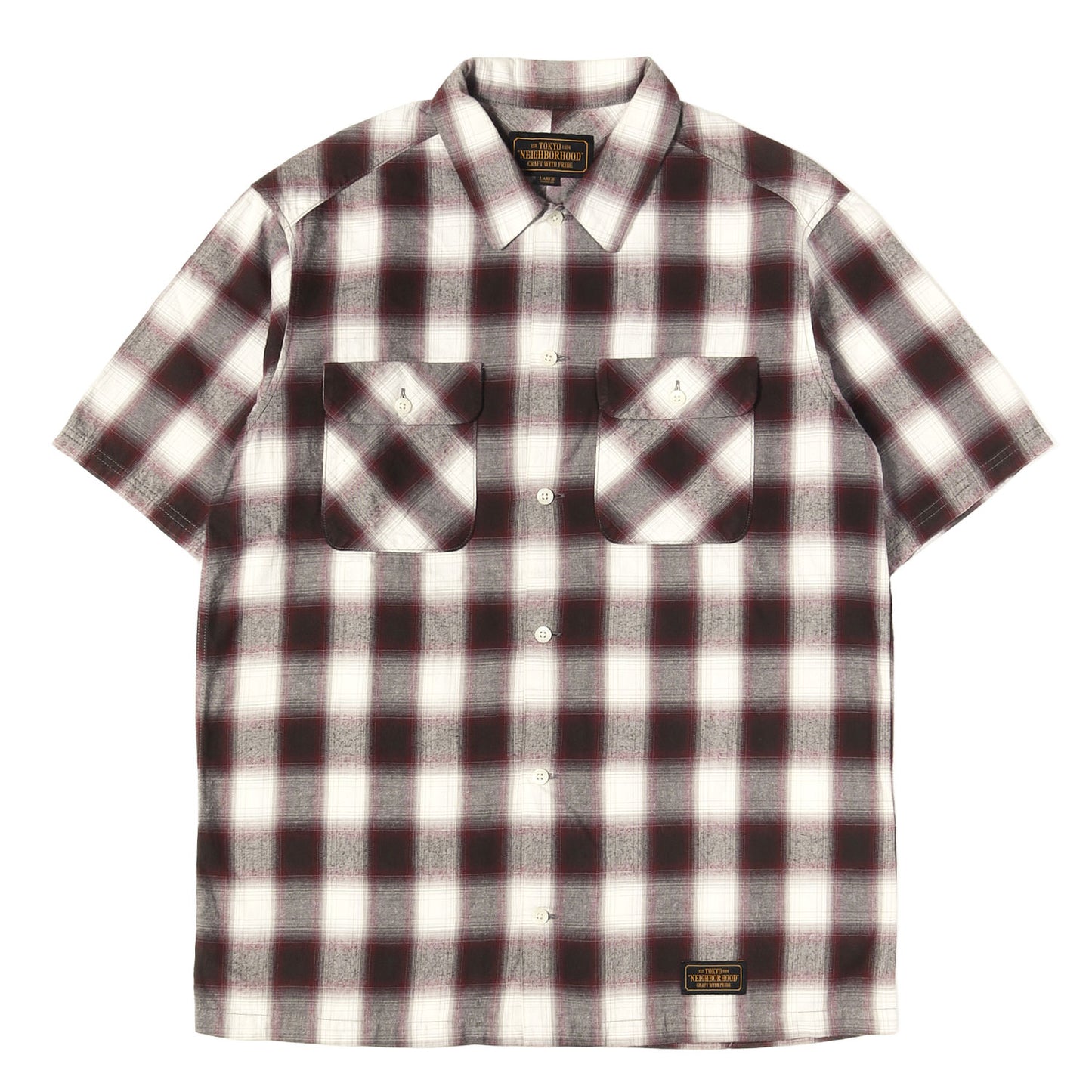 20SS オンブレチェック フランネル 半袖シャツ(B&C / C-SHIRTS. SS)