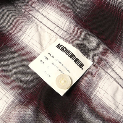 20SS オンブレチェック フランネル 半袖シャツ(B&C / C-SHIRTS. SS)