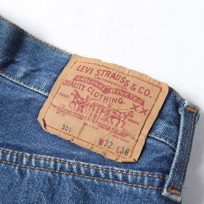 [110周年記念モデル] 90s 501 Big E デニムパンツ / USA製 ボタン裏刻印555 バレンシア工場