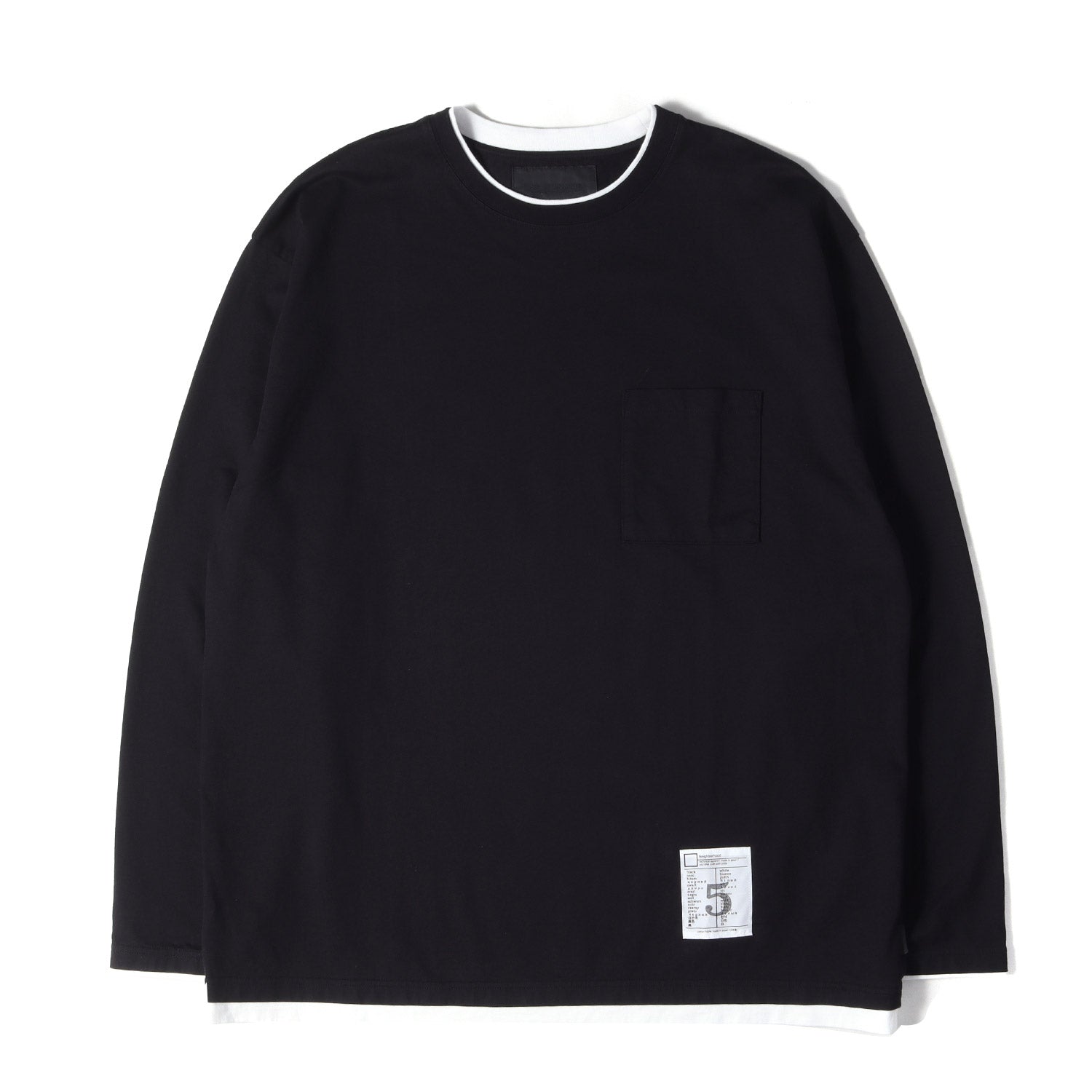 ネイバーフッド26SS BW LAYERED TRIM CREWNECK LS NEIGHBORHOOD (ネイバーフッド) 26SS レイヤードデザイン ロング