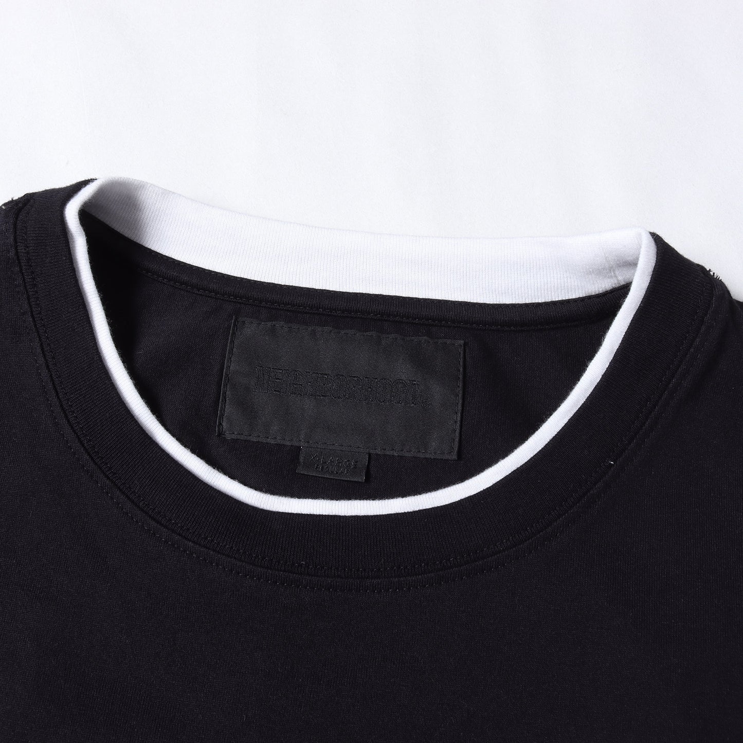 26SS レイヤードデザイン ロングスリーブ ポケット Tシャツ(BW . LAYERED TRIM CREWNECK LS)