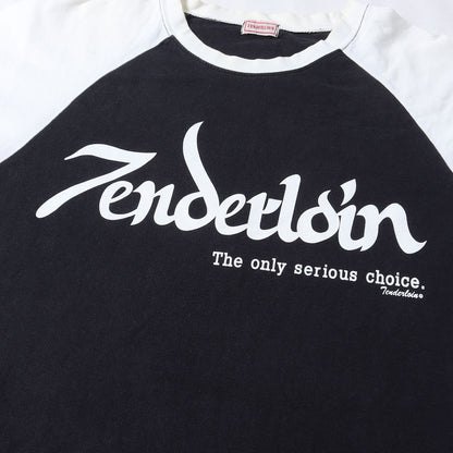 00s ジルジャンロゴ ラグラン 7分袖 Tシャツ