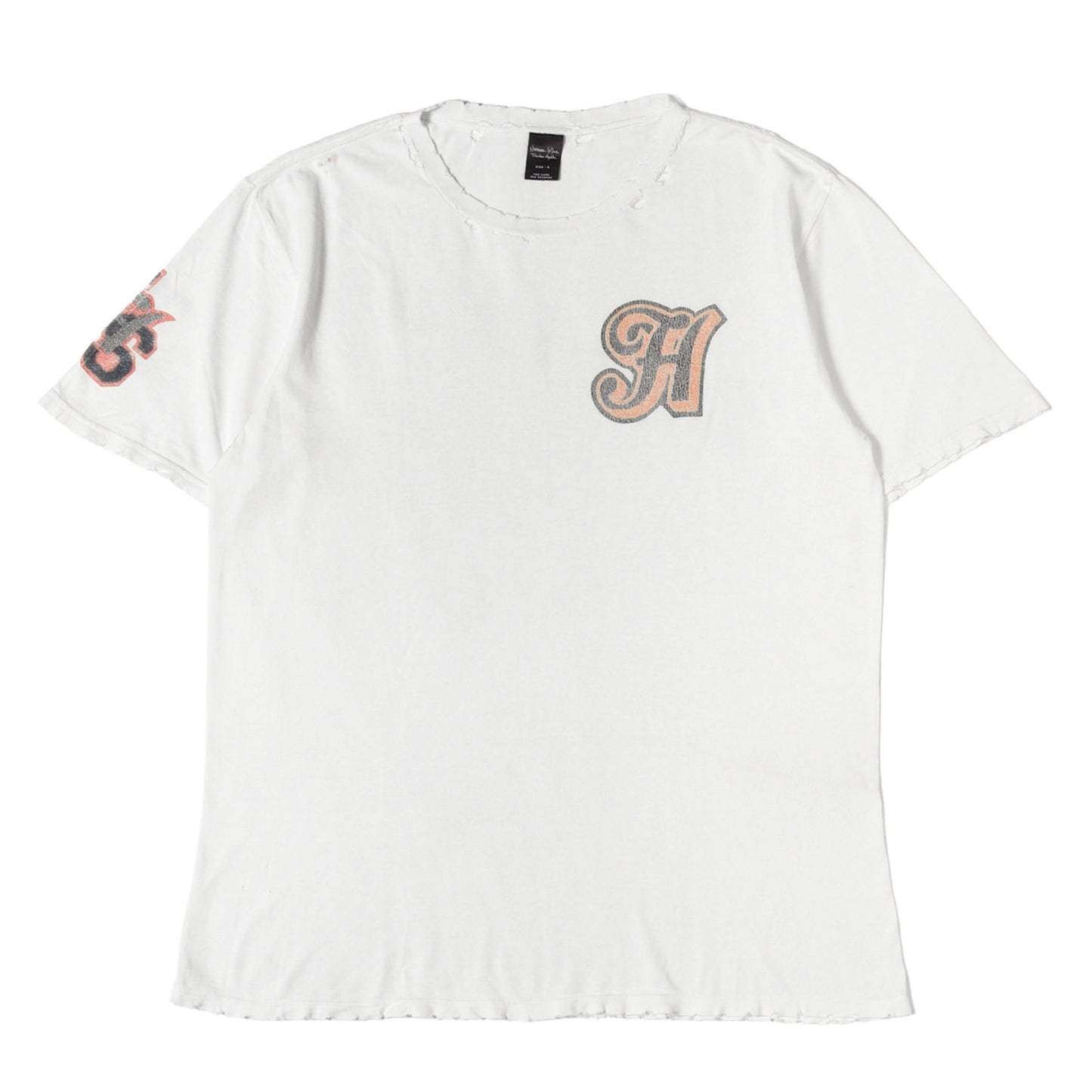 00AW THS期 ダメージ加工 転写プリント Tシャツ