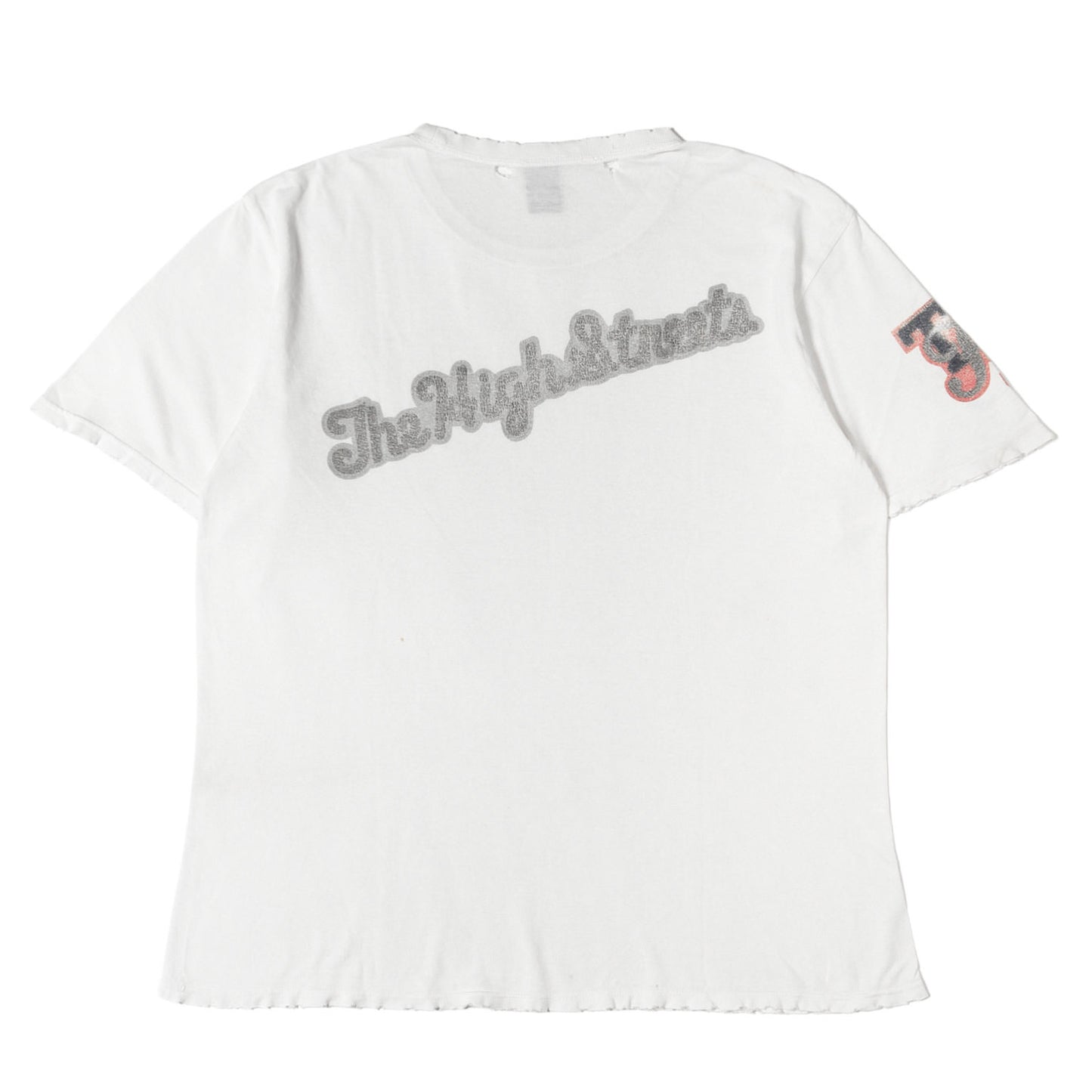 00AW THS期 ダメージ加工 転写プリント Tシャツ