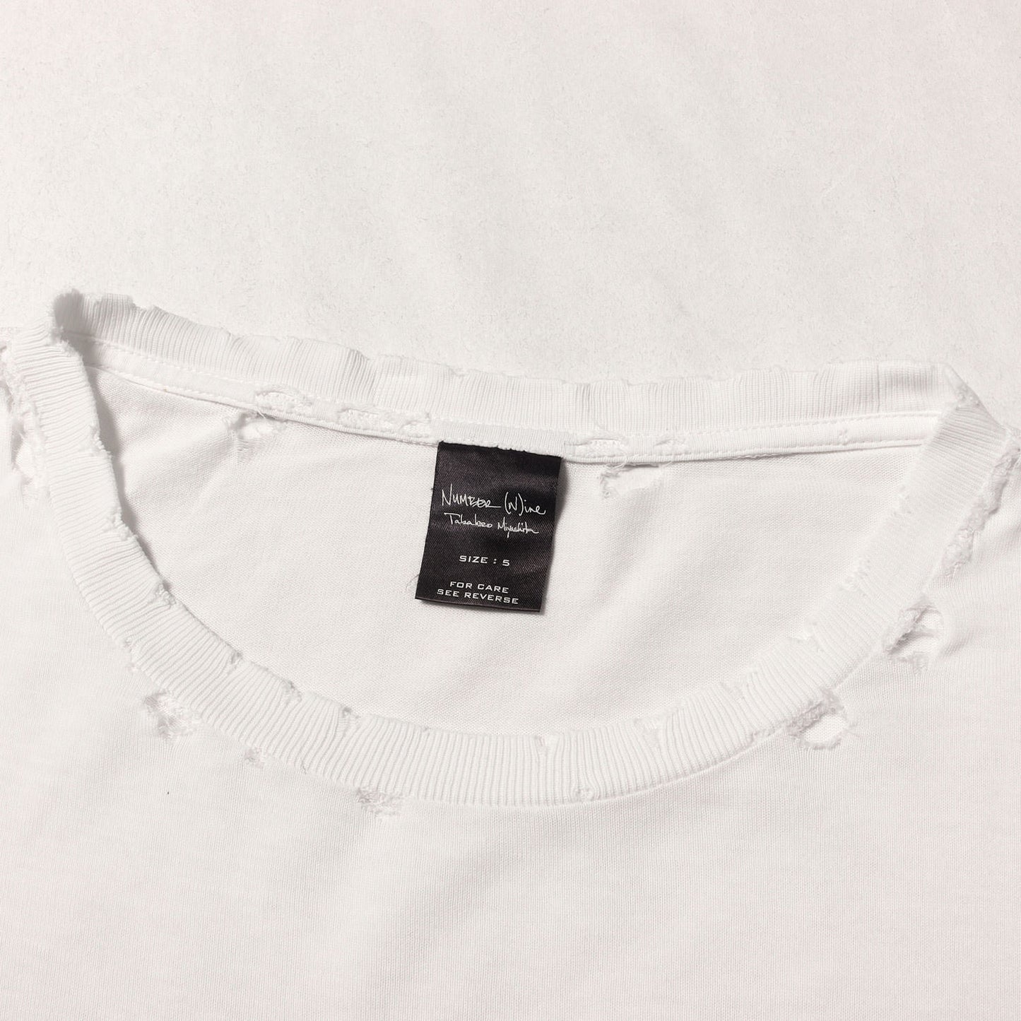 00AW THS期 ダメージ加工 転写プリント Tシャツ