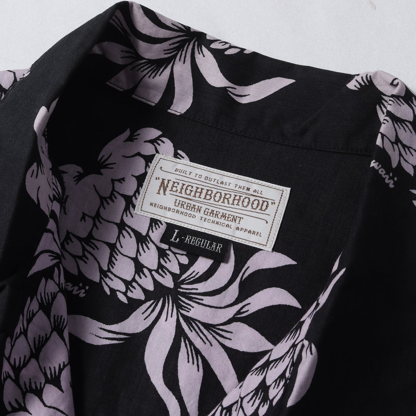 ×IOLANI パイナップル柄 ロングスリーブ アロハシャツ(NHIL. ALOHA / CRE-SHIRT. LS)