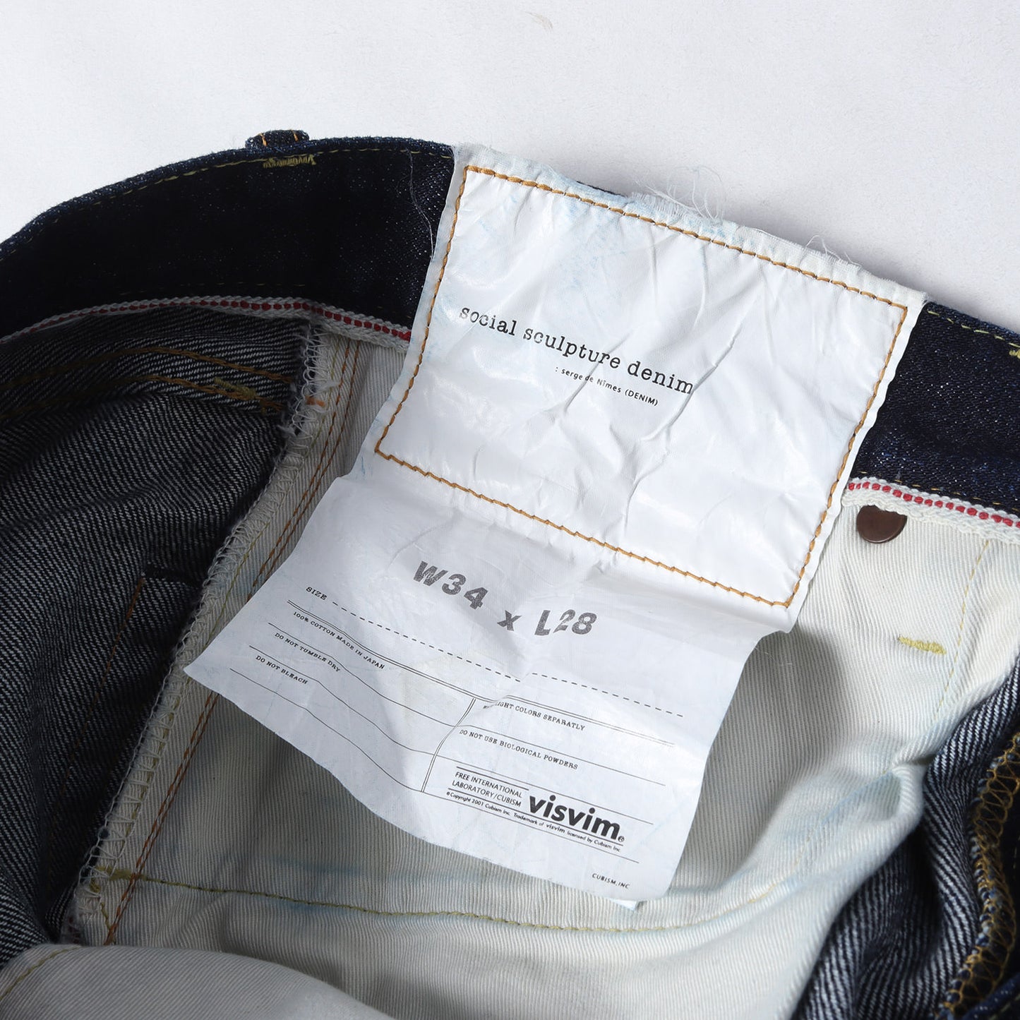 アンクルカット 赤耳 デニムパンツ(SOCIAL SCULPTURE DENIM 10R 10 RED EDGE)