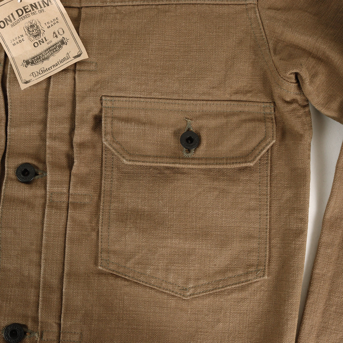 1stタイプ 13oz 硫化 ヘビーオックス ジャケット (ONI-01507L-HOX-BRK)