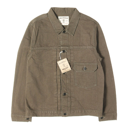 1stタイプ 13oz 硫化 ヘビーオックス ジャケット (ONI-01507L-HOX-OLB)