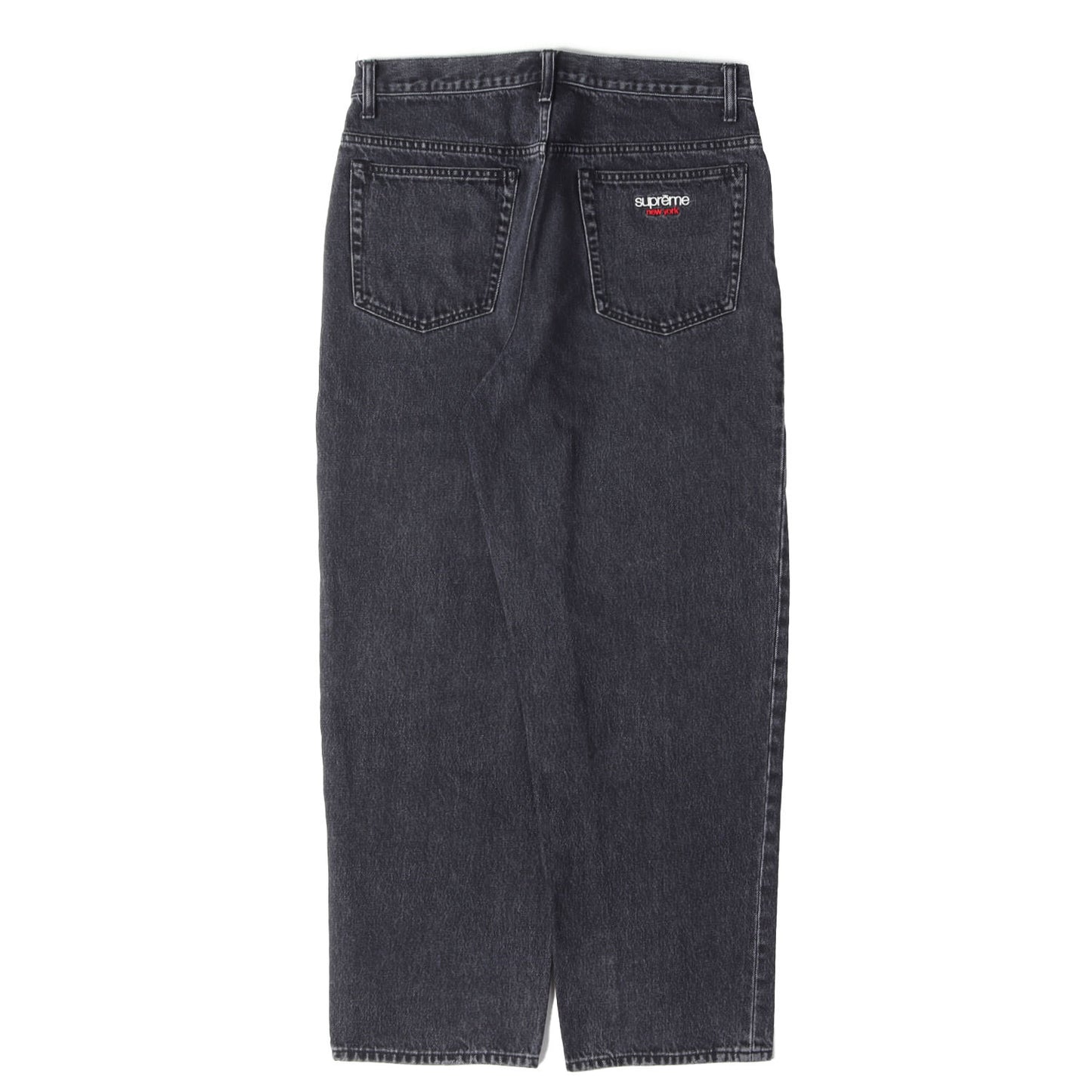 23AW クラシックロゴ刺繍 ウォッシュド バギー デニムパンツ(Baggy Jean)