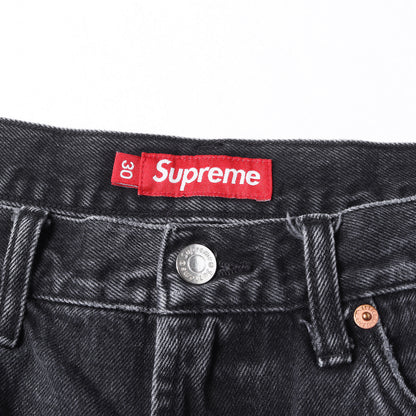 23AW クラシックロゴ刺繍 ウォッシュド バギー デニムパンツ(Baggy Jean)