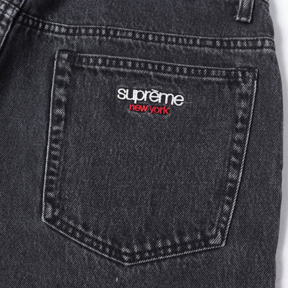 23AW クラシックロゴ刺繍 ウォッシュド バギー デニムパンツ(Baggy Jean)