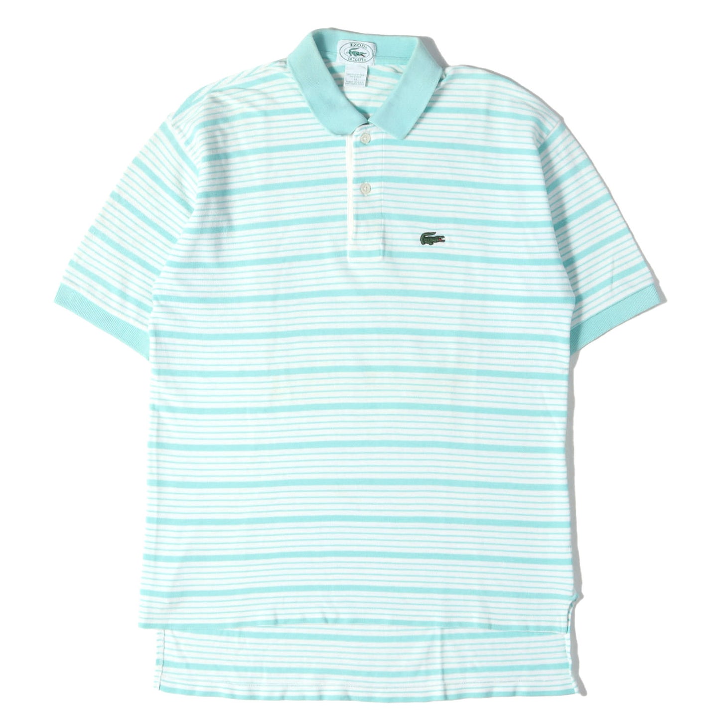 80s IZOD LACOSTE ボーダー 鹿の子 ポロシャツ USA製