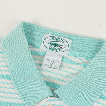 80s IZOD LACOSTE ボーダー 鹿の子 ポロシャツ USA製