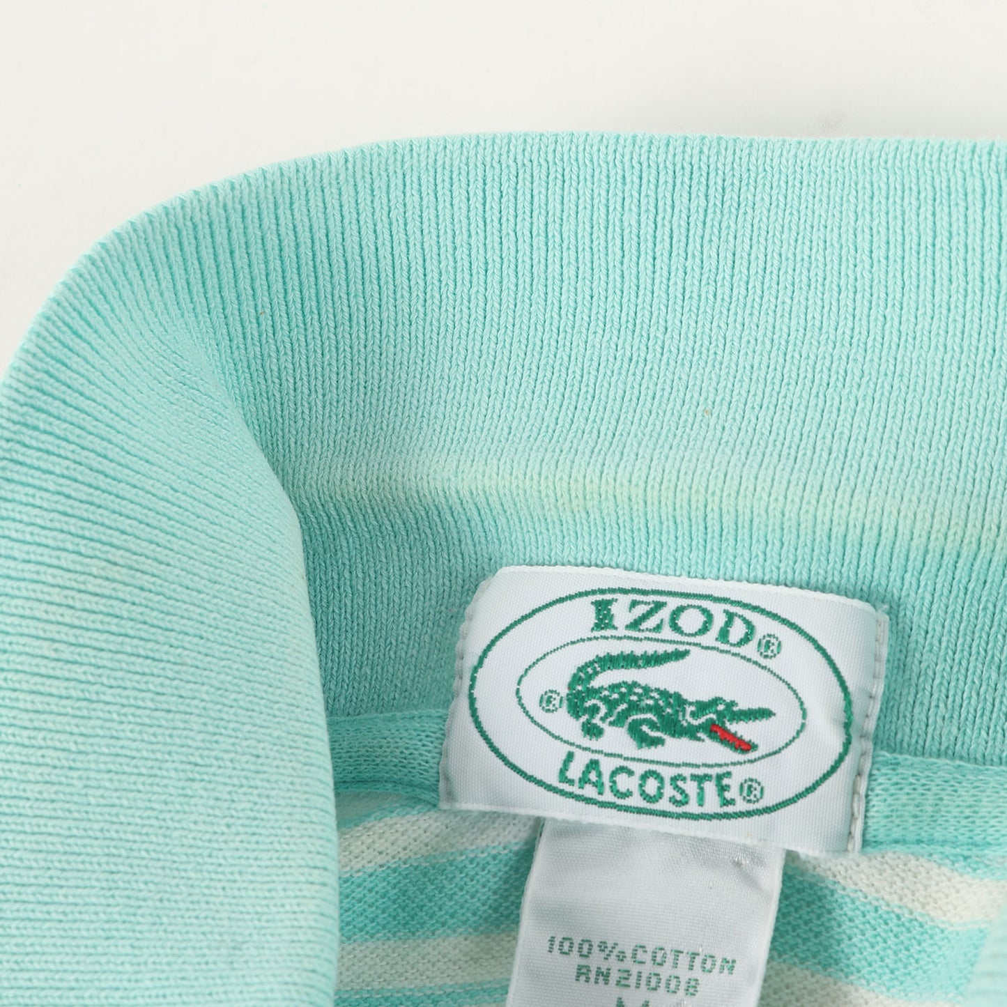 80s IZOD LACOSTE ボーダー 鹿の子 ポロシャツ USA製