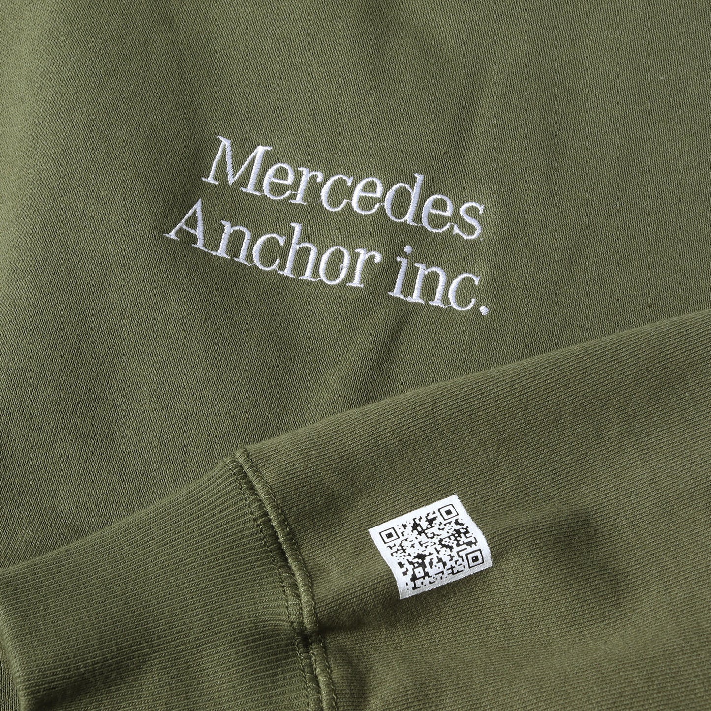 ブランドロゴ刺繍 リバースウィーブ スウェットパーカー(ANC23CS02)