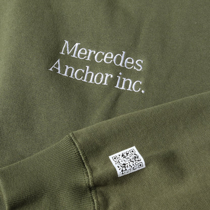 ブランドロゴ刺繍 リバースウィーブ スウェットパーカー(ANC23CS02)