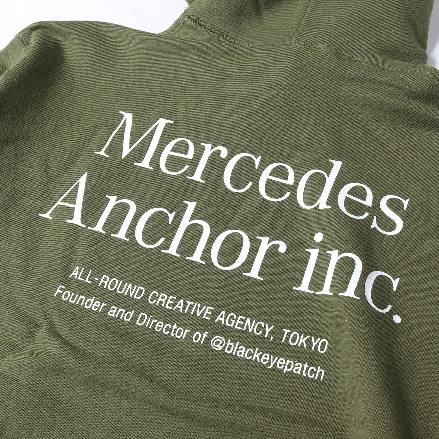 ブランドロゴ刺繍 リバースウィーブ スウェットパーカー(ANC23CS02)