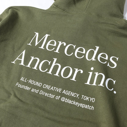 ブランドロゴ刺繍 リバースウィーブ スウェットパーカー(ANC23CS02)