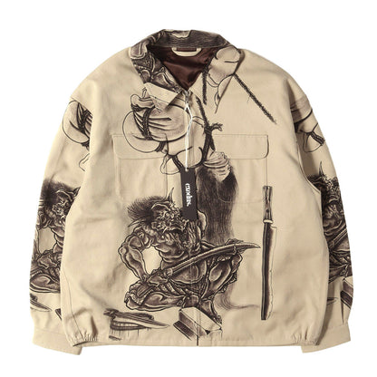 26SS ×三代目彫よし 百鬼図 ウールギャバジン スイングトップ(WOOL GABARDINE SWING TOP JACKET)