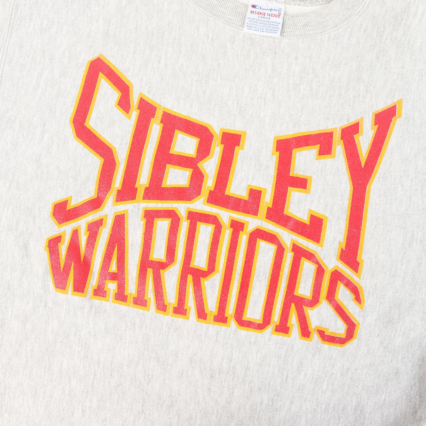 [USA製 刺繍タグ] 90s カレッジロゴ リバースウィーブ スウェット Sibley Warriors