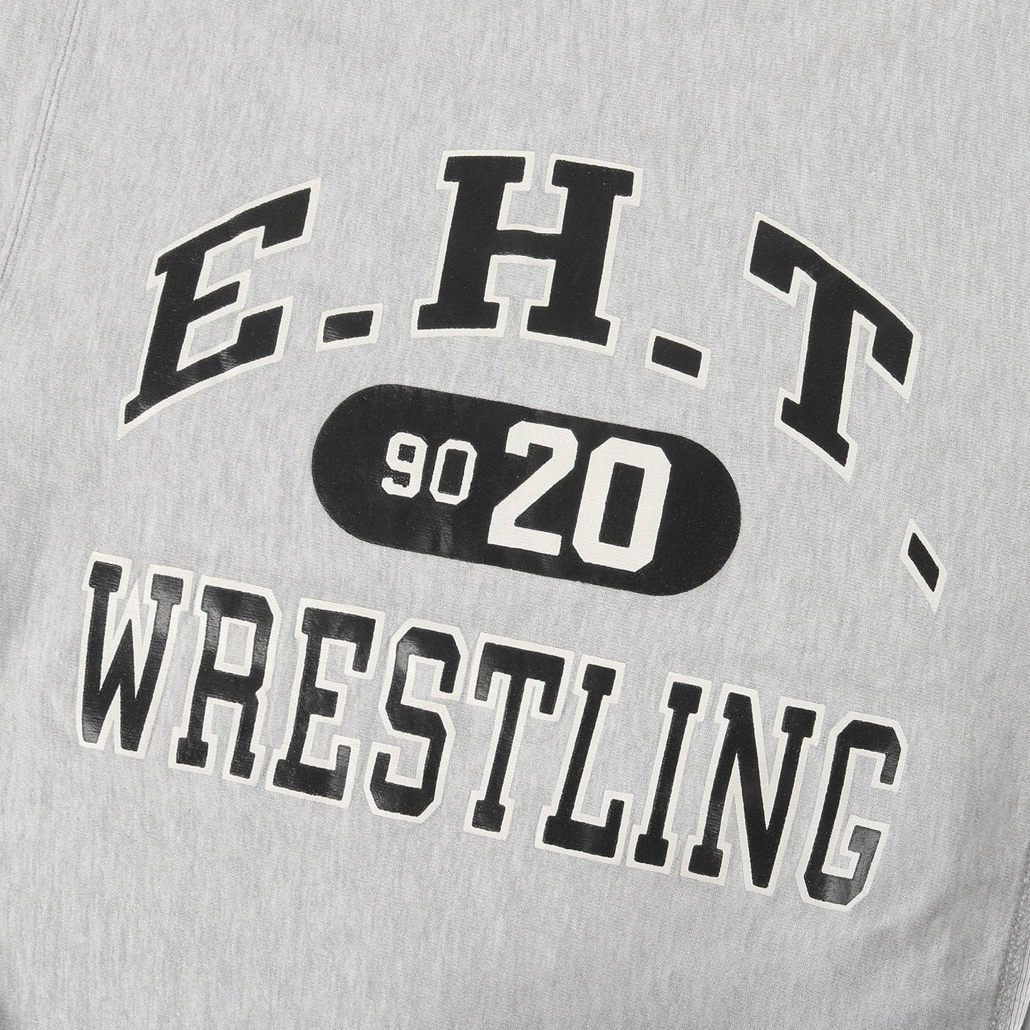 [USA製 刺繍タグ] 90s 3段カレッジロゴ リバースウィーブ スウェット E.H.T. WRESTLING