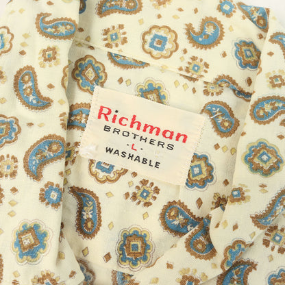 [GOODコンディション] 60s ペイズリー柄 コットン 半袖 ボタンシャツ Richman BROTHERS