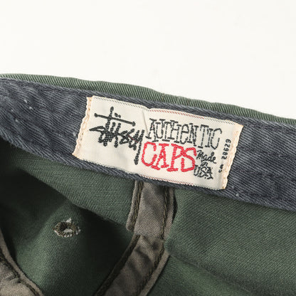 90s OLD STUSSY 白タグ アーチロゴ刺繍 6パネルキャップ(USA製)