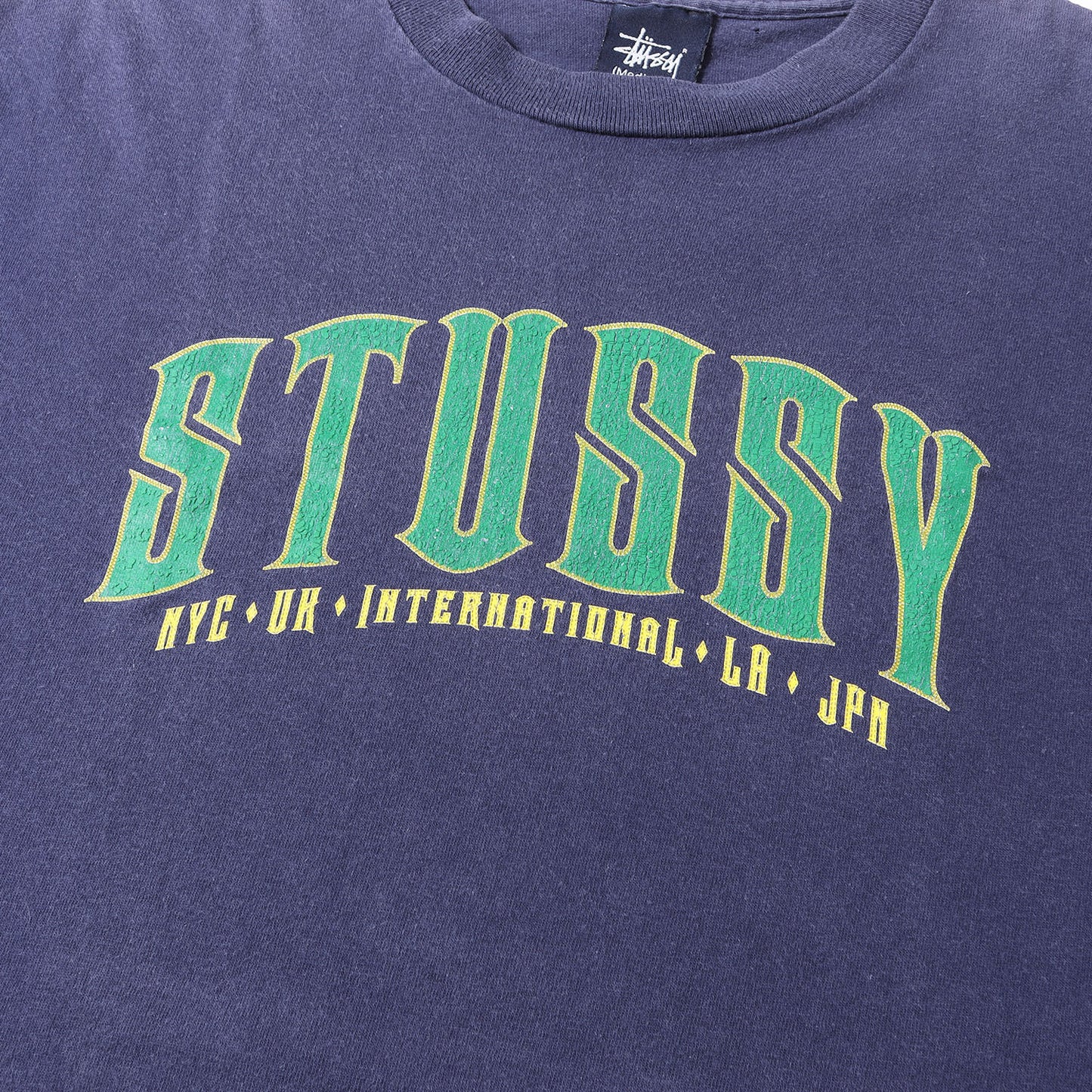 00s ブランドロゴ クルーネック Tシャツ(USA製)
