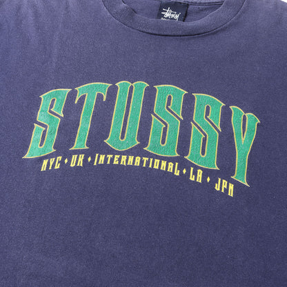 00s ブランドロゴ クルーネック Tシャツ(USA製)