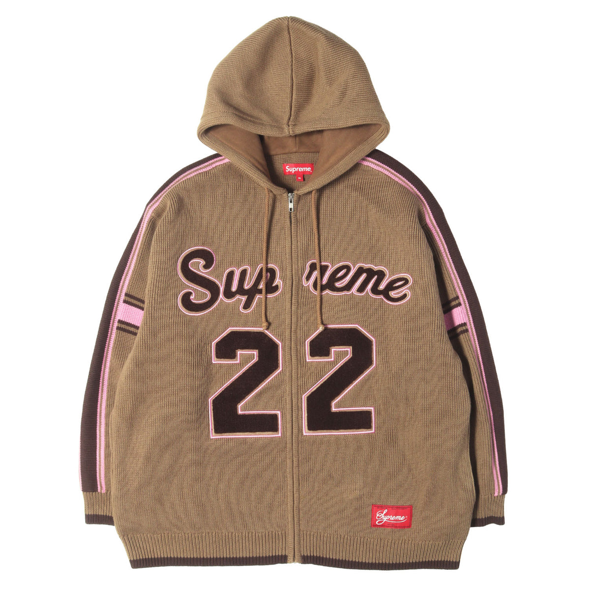 22SS ナンバリングロゴ フルジップ コットンニット パーカー(Sport Zip Up Hooded Sweater)