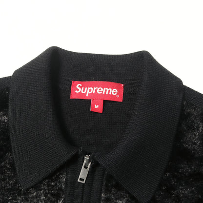 22AW フェイクファー ジップアップ ニット カーディガン(Faux Fur Zip Up Cardigan)