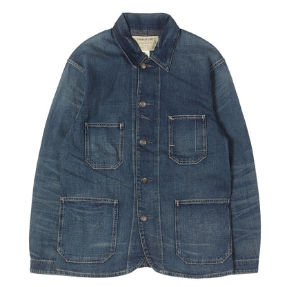 [近年モデル] ヴィンテージ加工 デニム カバーオール エンジニアコート (Engineer Coat)