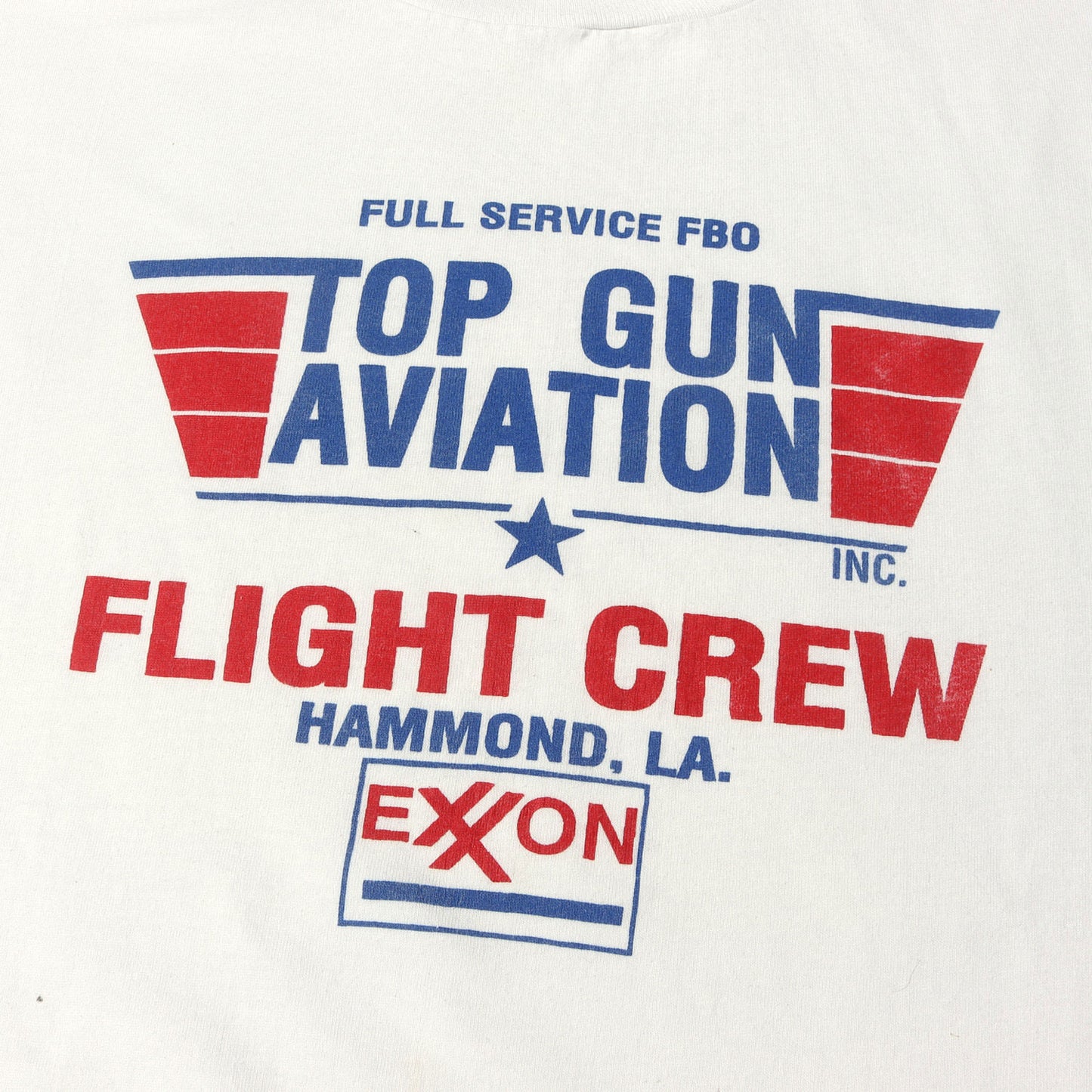 [Goodデザイン] 90s TOP GUN AVIATION プリント Tシャツ / USA製 FRUIT OF THE LOOM