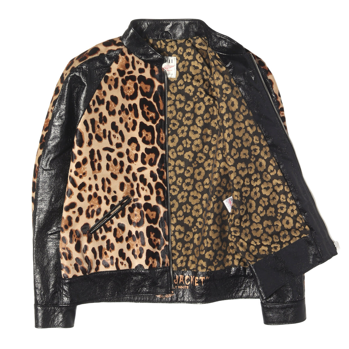 チーター柄 ハラコレザー コンビ シープスキン イギーポップジャケット (IGGY POP'S JACKET)