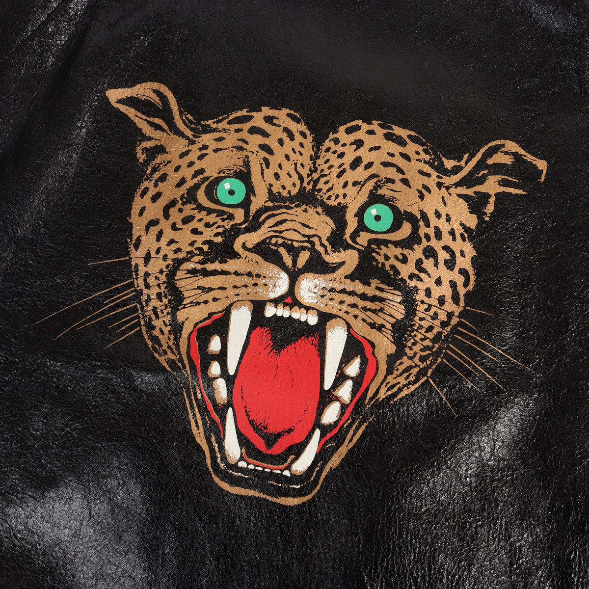 チーター柄 ハラコレザー コンビ シープスキン イギーポップジャケット (IGGY POP'S JACKET)